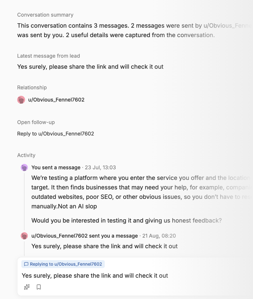Interaction History inside Bantico